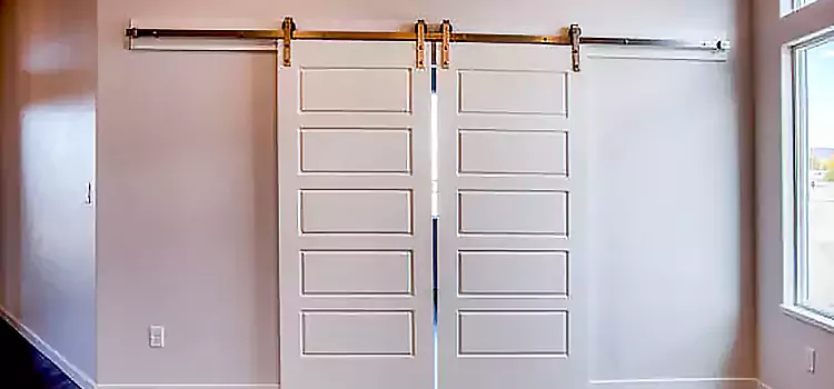 Glass Barn Door with Installation Hardware Kit Lockport