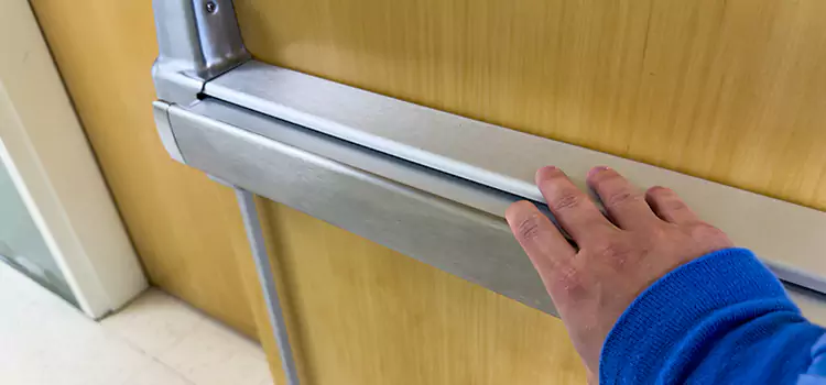 Installing a Push Bar on a Door Lockport